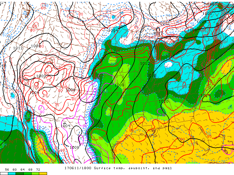 Temp/Dewpoint/SFC-Wind/MSLP 18Z