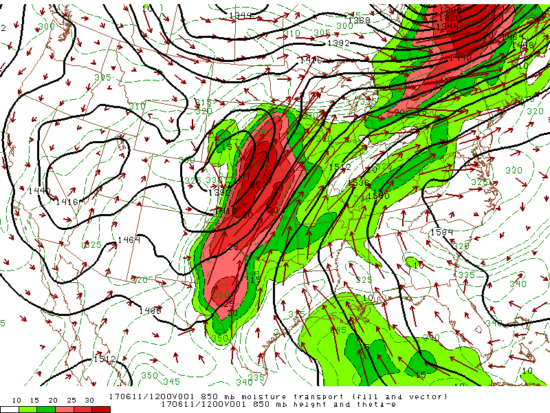 Moisture Transport  12Z