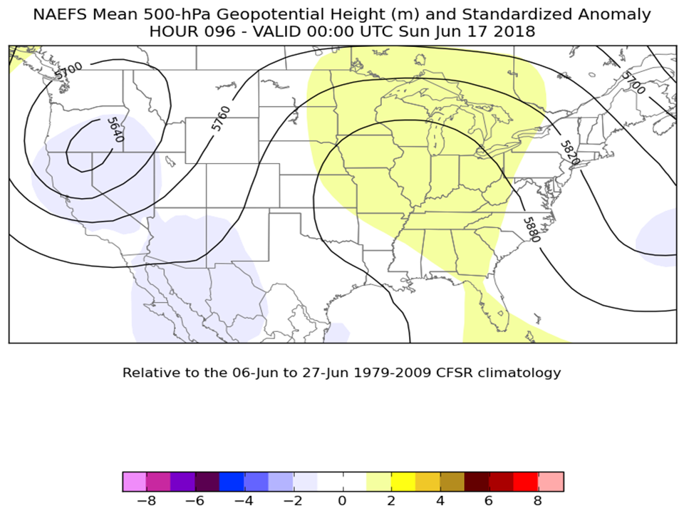 500hPa NAEFS: 96hr forecast