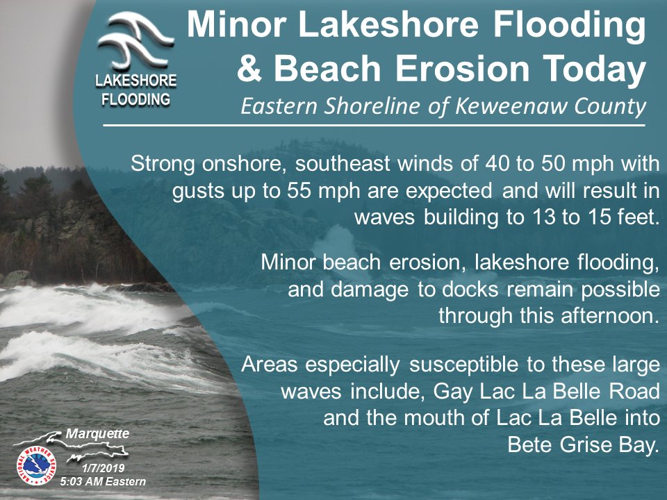 Update on Lakeshore Flood Hazards on eastern Shore of Keweenaw County