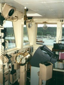 View of the bridge aboard the Lee A. Tregurtha