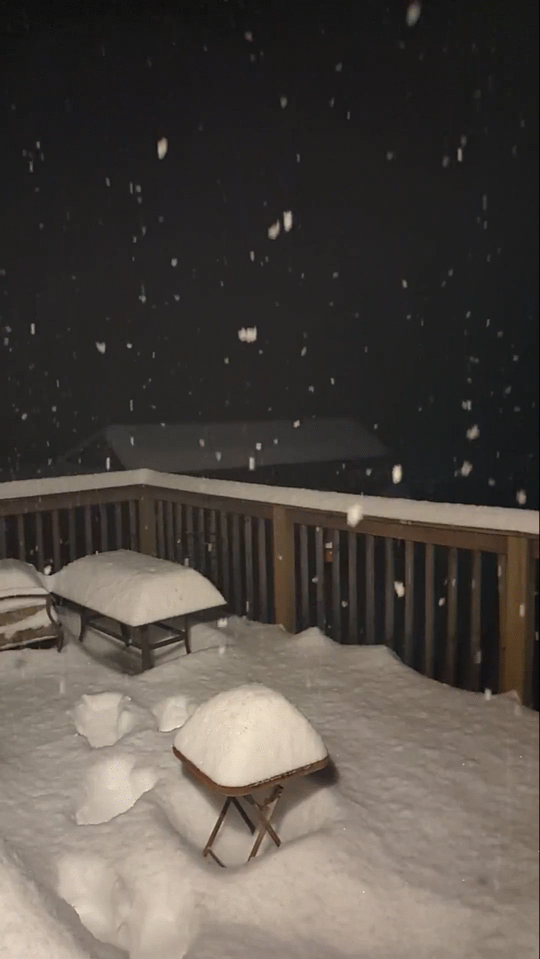 Snow falling slow motion