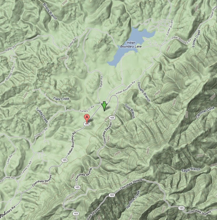 Topographical map of the Tellico RAWS site
