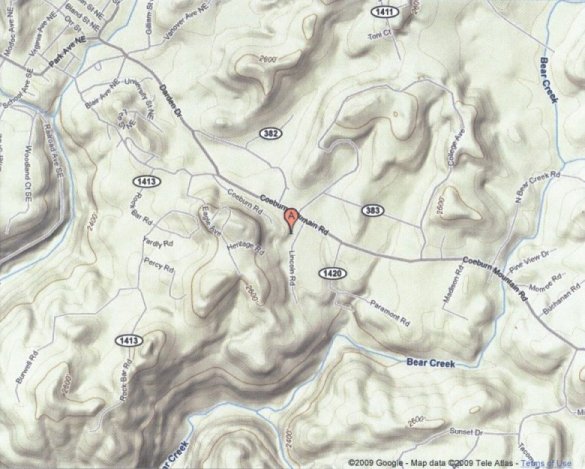 Topographical map of the Wise RAWS site