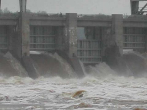 View of flood waters near Chickamauga Dam located in Chattanooga.