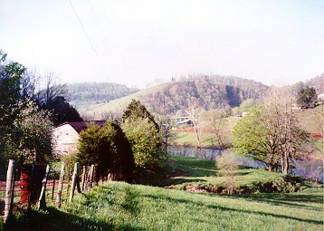 View of the Powell Valley upstream of the gage