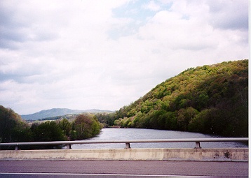 View upstream with Clinch Mountain in the background