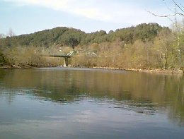 The view upstream from the gage