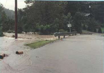 View looking across the creek from in front of the school.