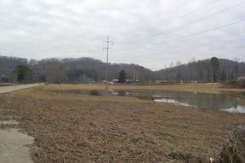 View of Poplar Creek back in its banks.