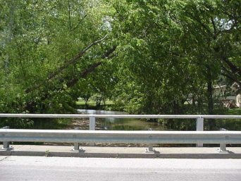 View of Spring Creek in East Ridge, TN in normal flow