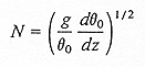 Brunt-Vaisala frequency equation.
