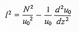 Scorer equation of atmospheric stability and vertical wind shear.