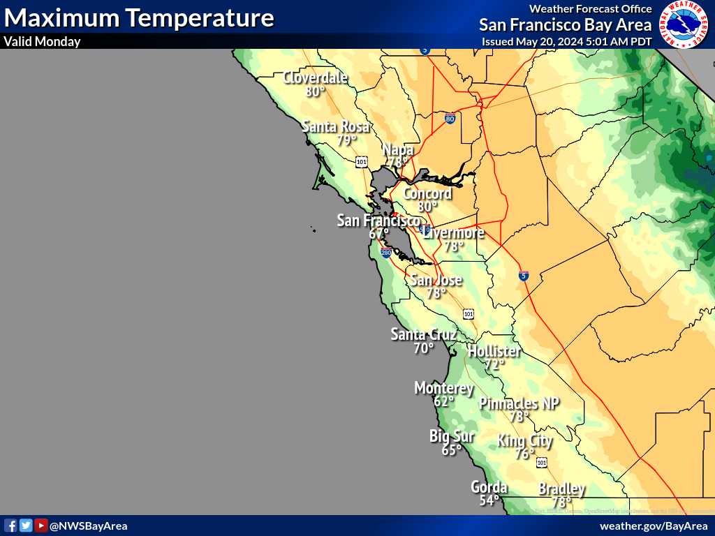 Bay Area and Central Coast Probabilistic Weather Information