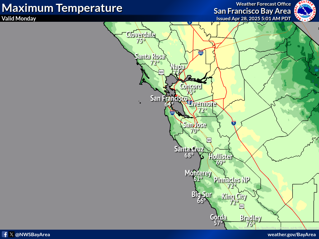 Bay Area and Central Coast Probabilistic Weather Information