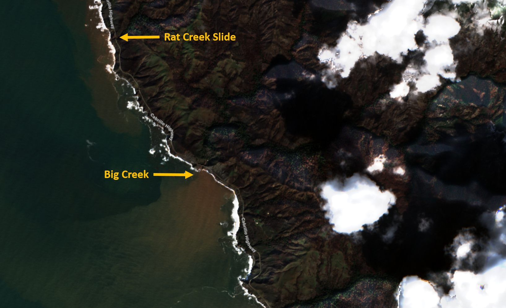 River runoff into the Pacific