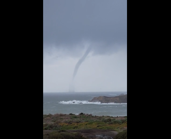 Waterspout off Sonoma Coast