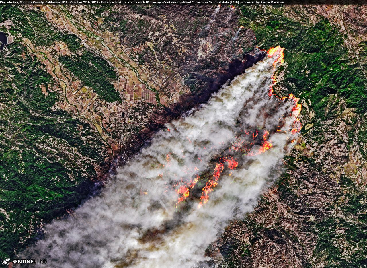 Satellite Imagery of fire