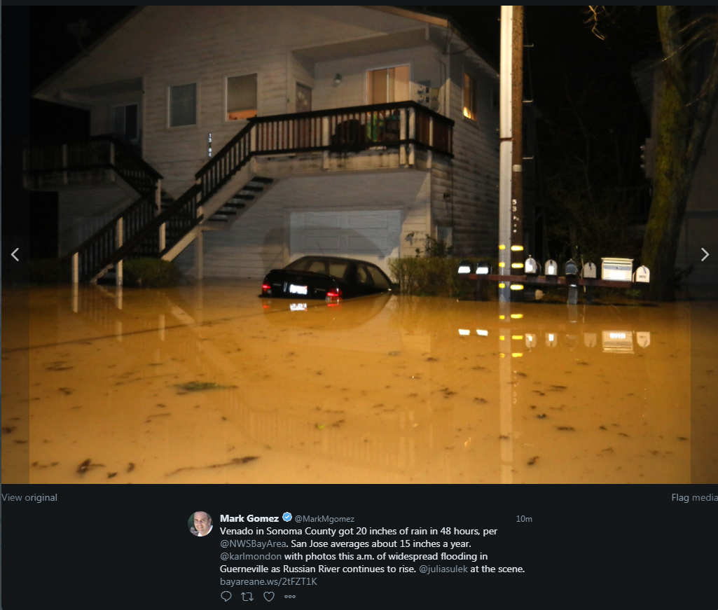 House flooded in Guerneville