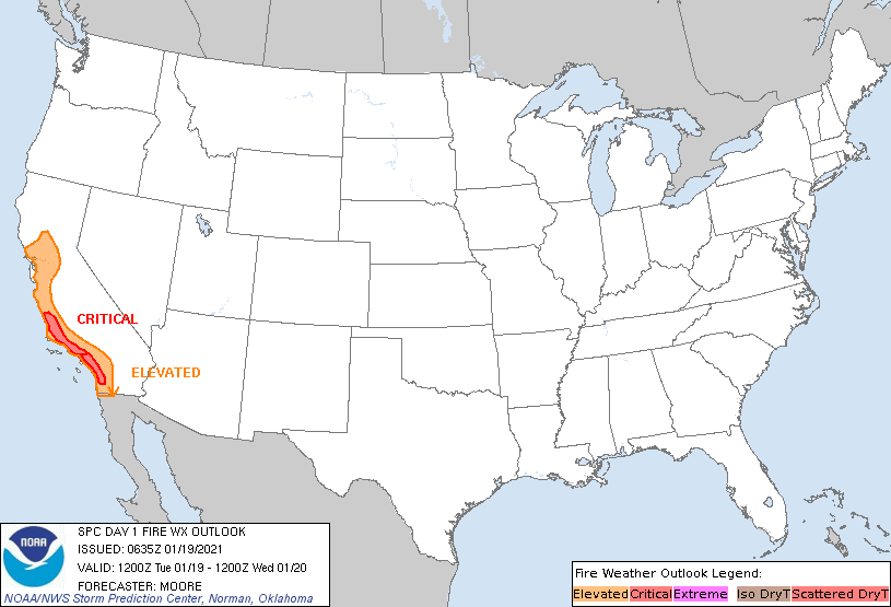 Storm Prediction Center Fire Outlook