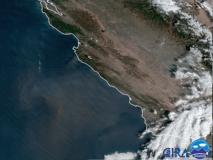 smoke plumes on satellite