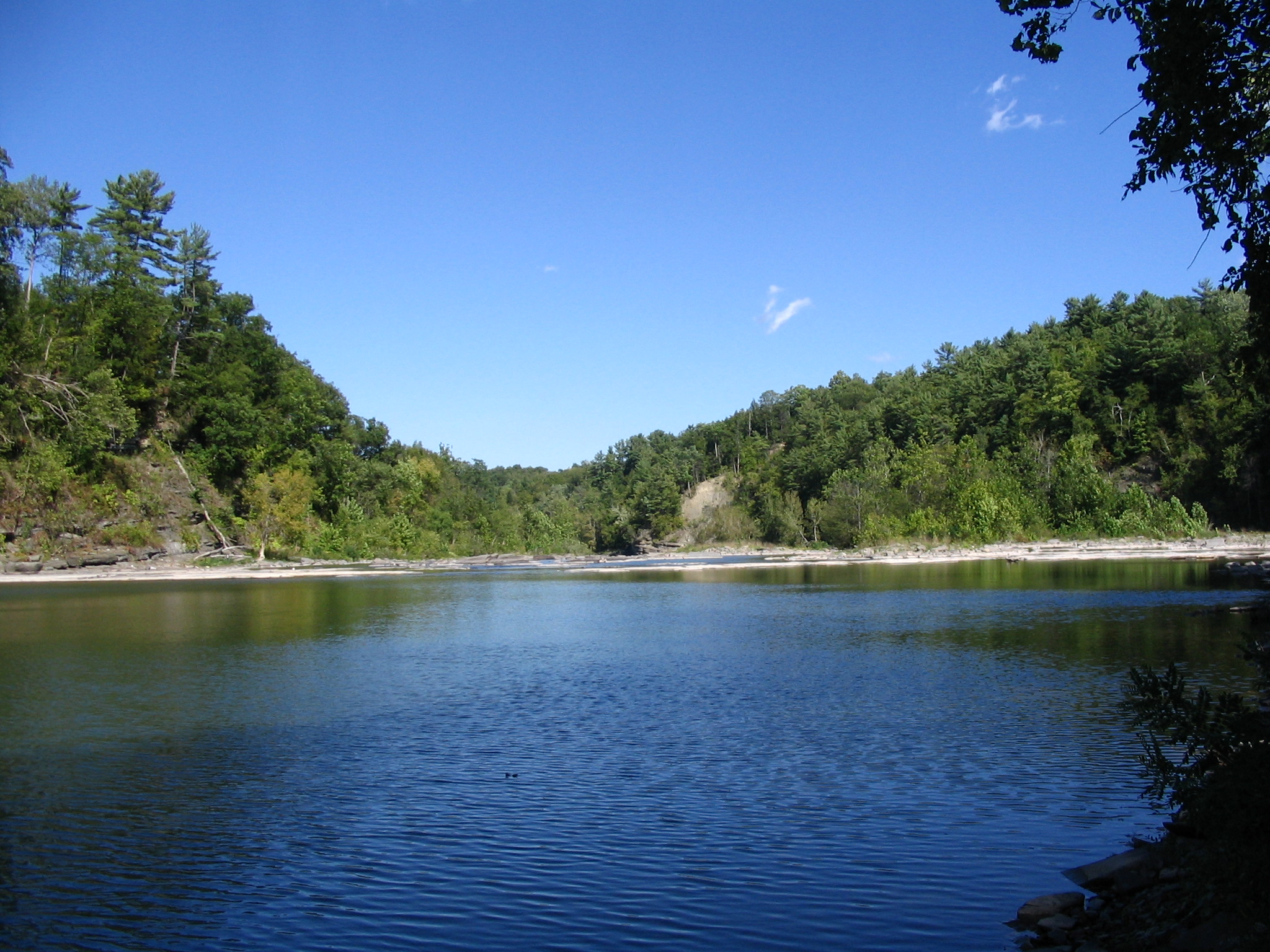 Schoharie Creek flowing through Burtonsville, New York, used as same-river context for the Burtonsville to Fort Hunter route.