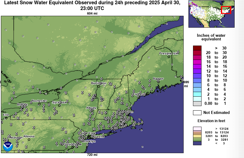 Image of Observed Snow Water Equivalent ending at 12Z.