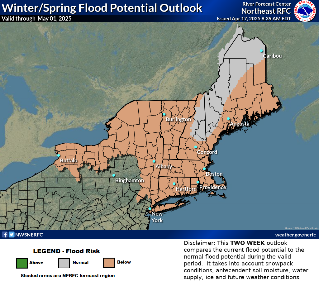 Latest NERFC Winter/Spring Flood Potential Outlook