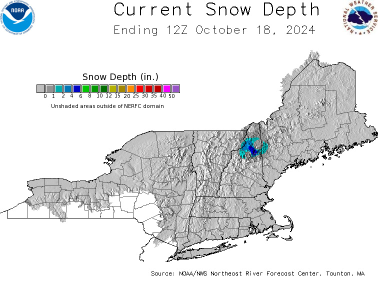 Daily Snowfall Graphic for the most recently past Friday
