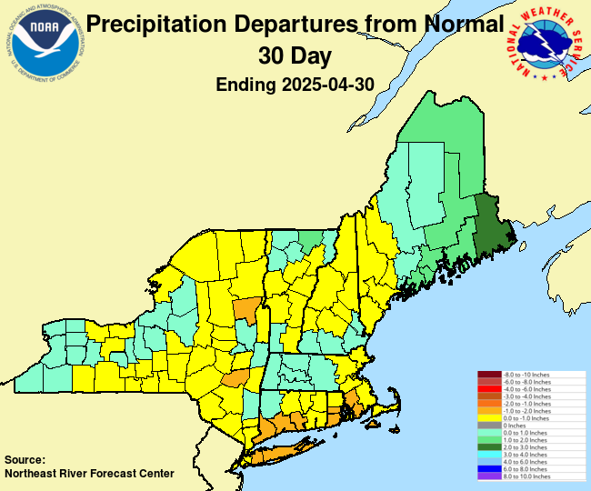 Precipitation and Departures from Normal