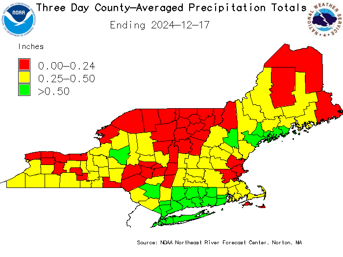 Graphic of county averaged precipitation over the past 3 days.