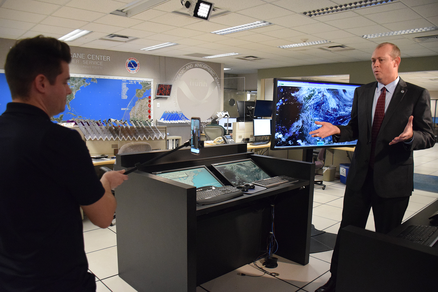 Ken Graham provides a FB Live  tour of the hurricane operations area June 1 2018