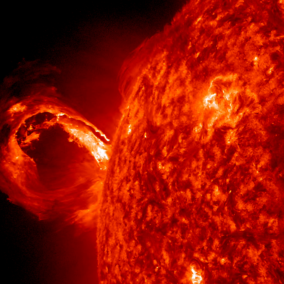 Powerful eruption from the surface of the sun captured on May 1, 2013. NASA
