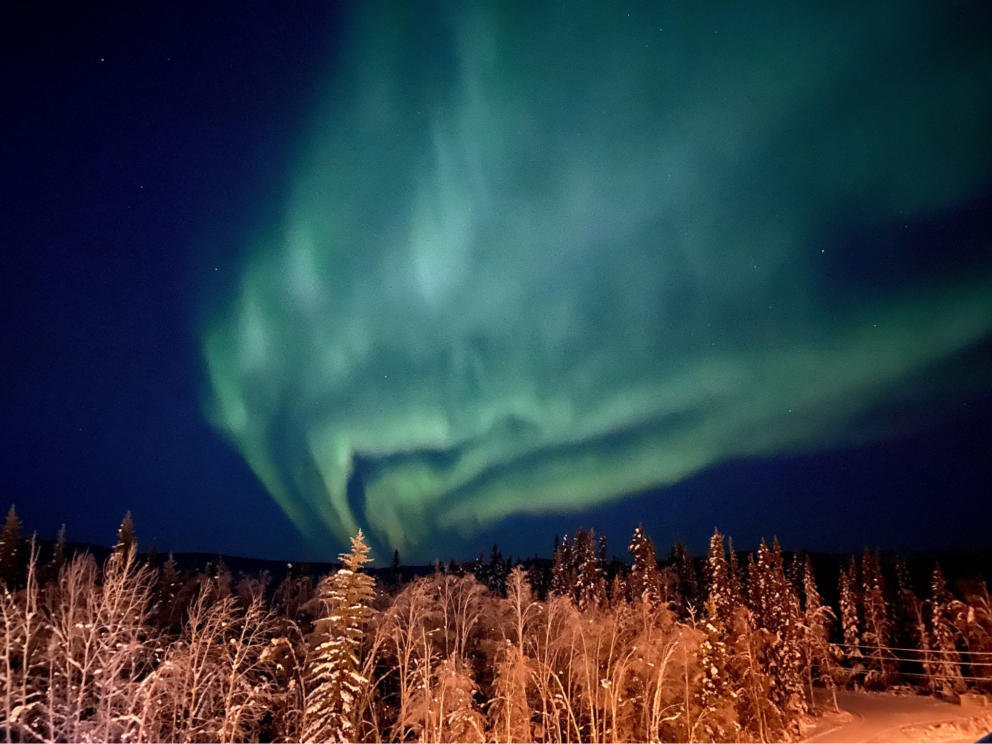 Aurora in Fairbanks, Alaska, January 1, 2023