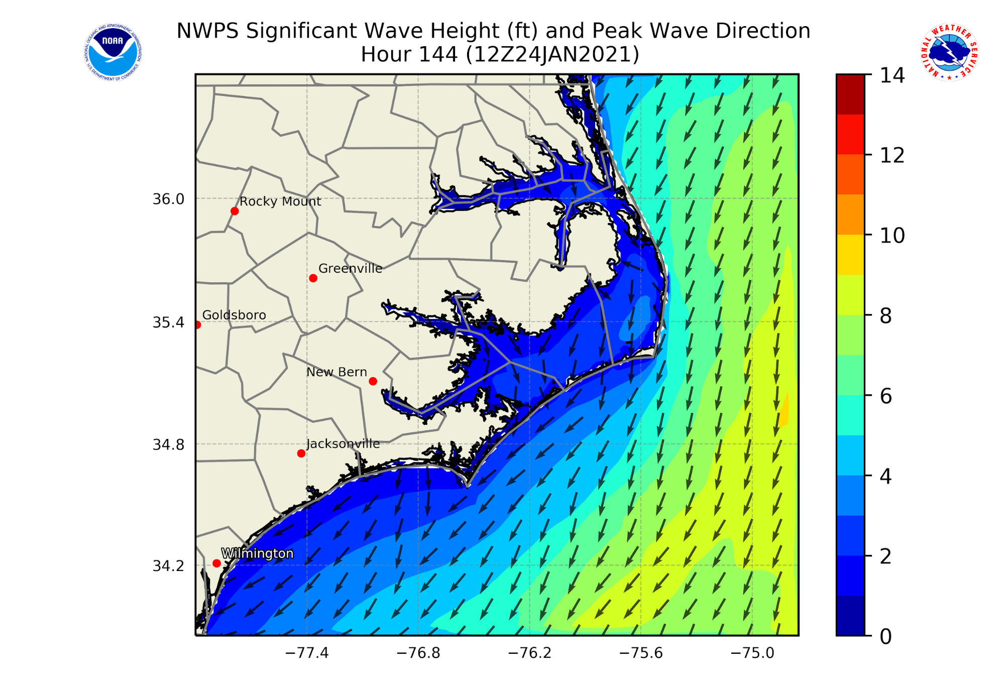NOAA Upgrades Nearshore Wave Prediction System