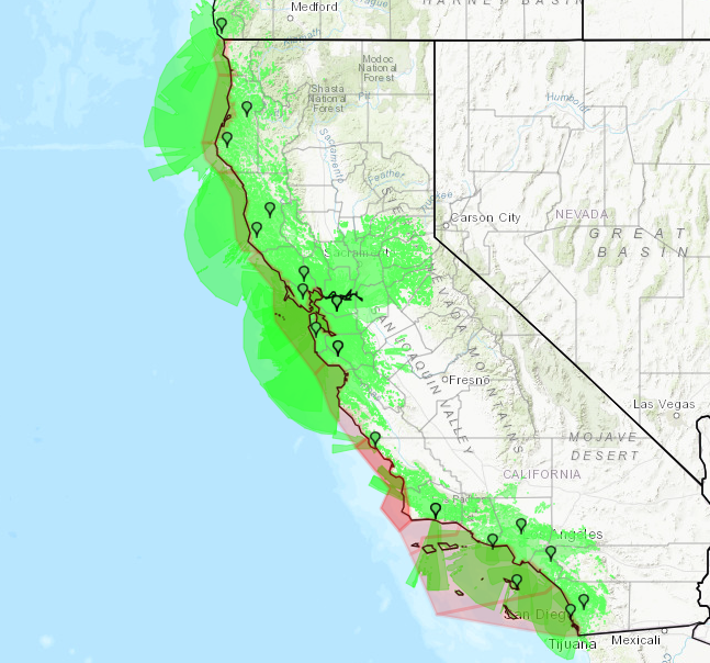 High Rsk Tsunami Area California