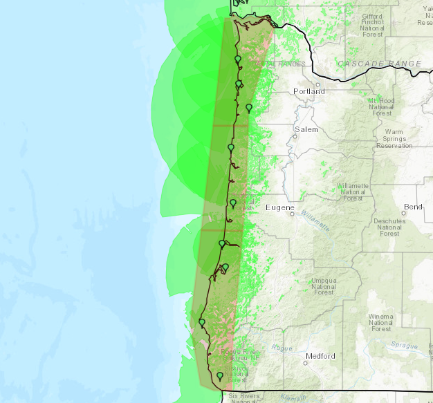 High Rsk Tsunami Area Oregon