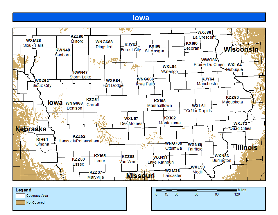 Iowa Map