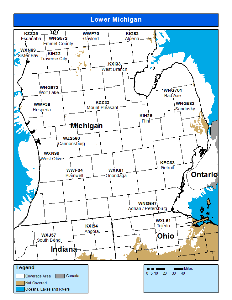 Michigan Propagation Coverage Map