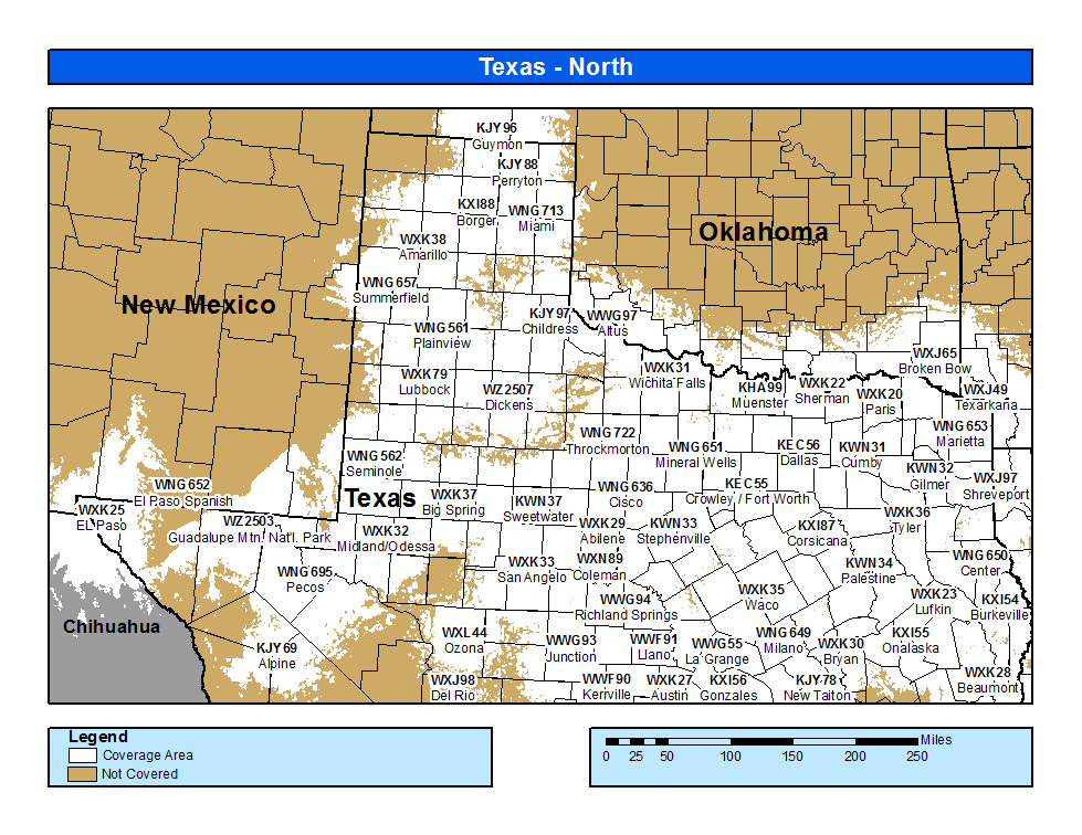 Texas propagation map North
