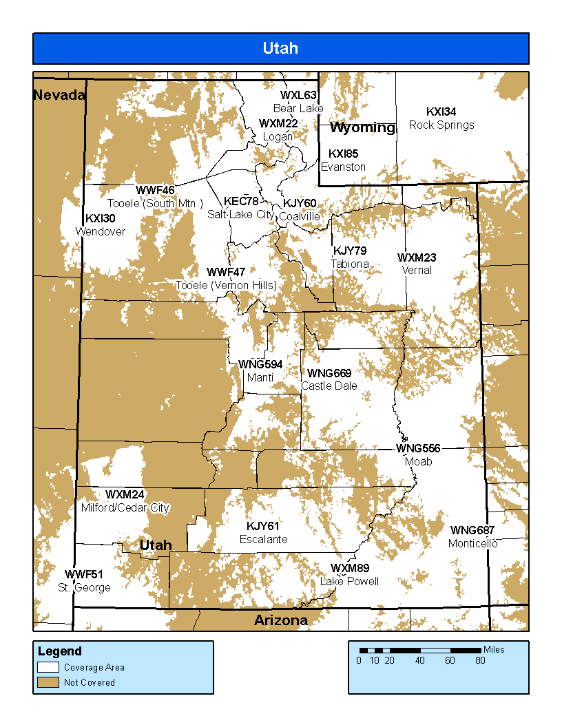 Utah Propagation Coverage Map