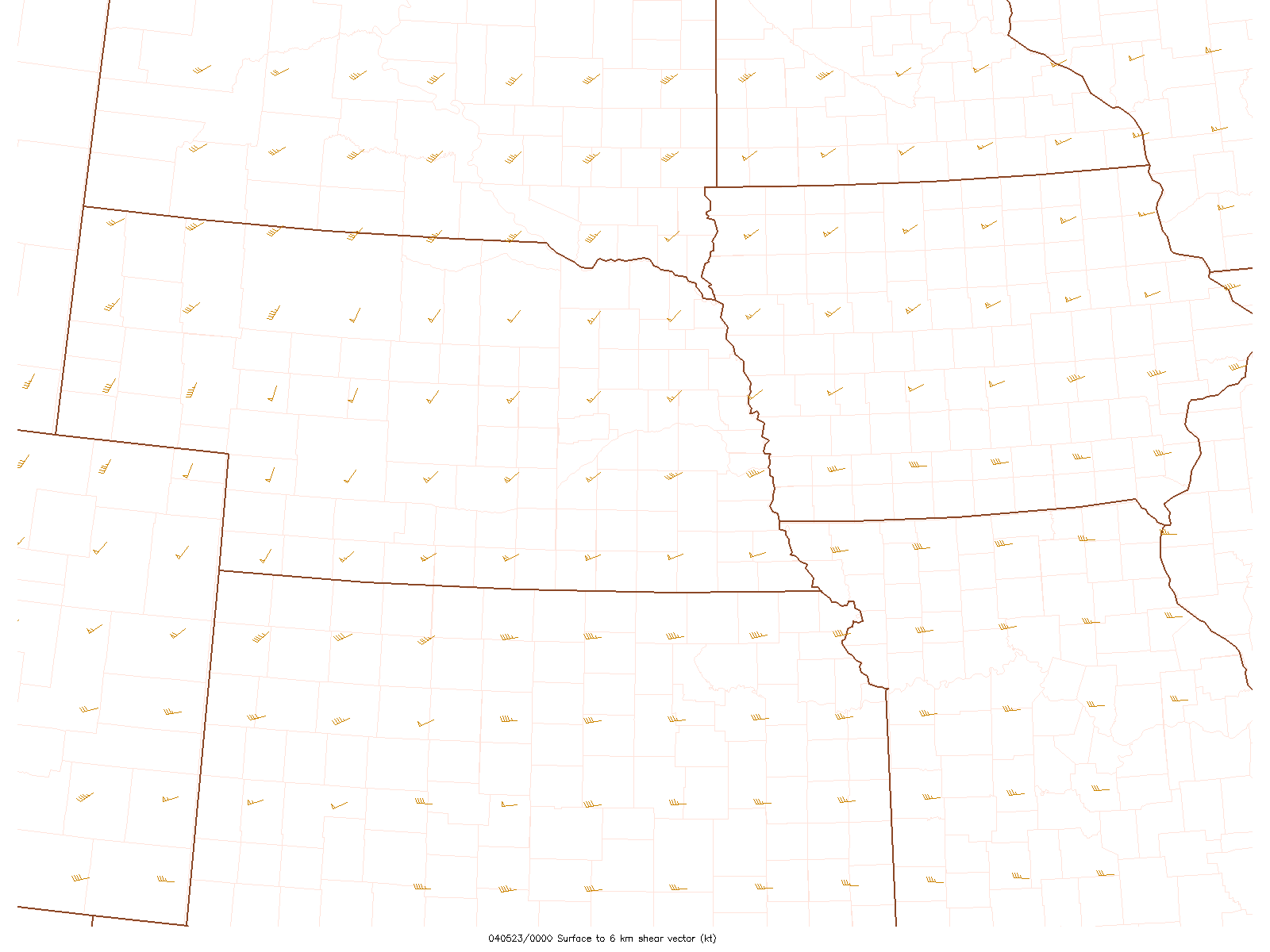 00z 0-6 km Bulk Shear