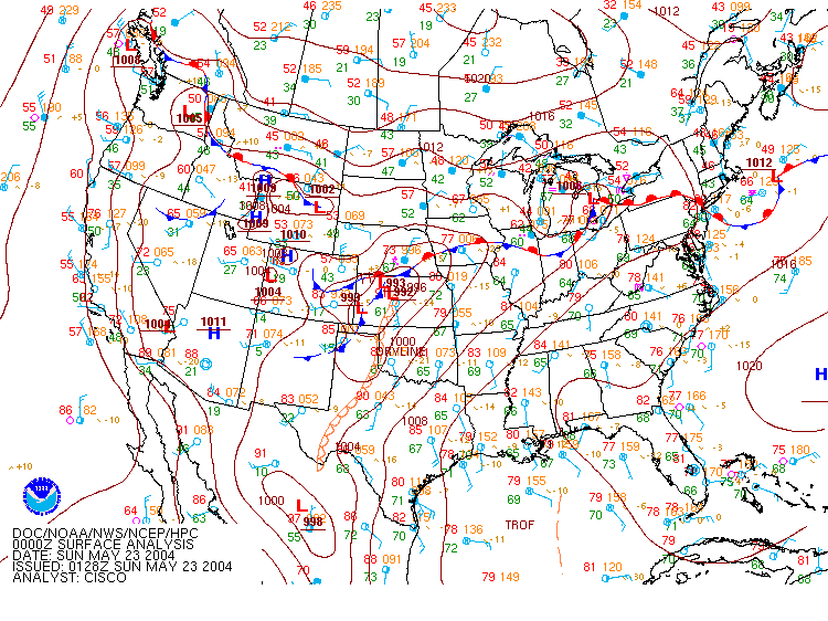 00z surface analysis