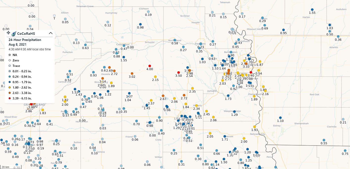 Rainfall reports