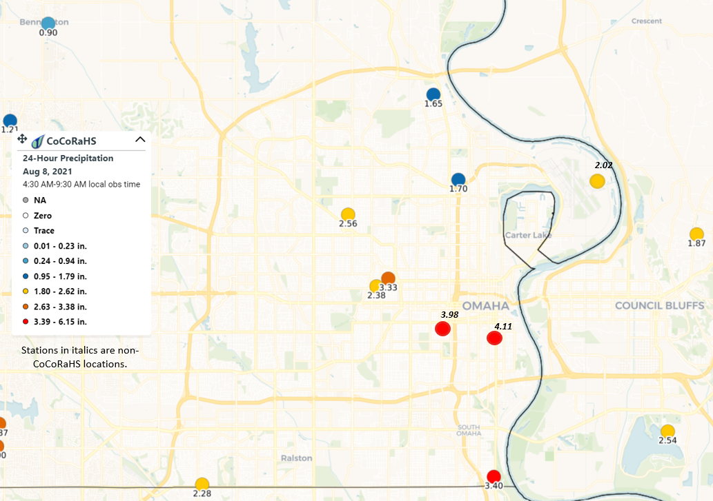 Rainfall reports