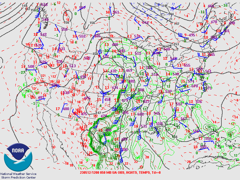 850 mb pattern