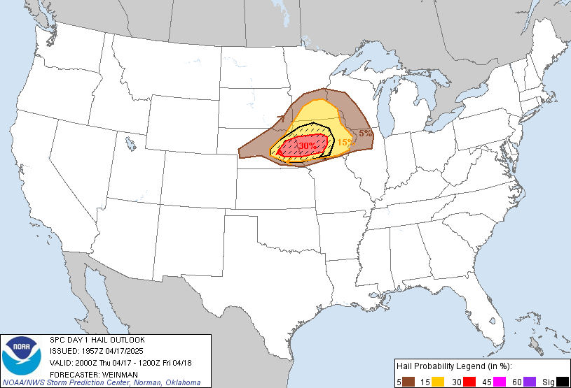 Day 1 Hail outlook