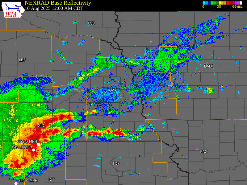 Radar loop of damaging-wind event #2