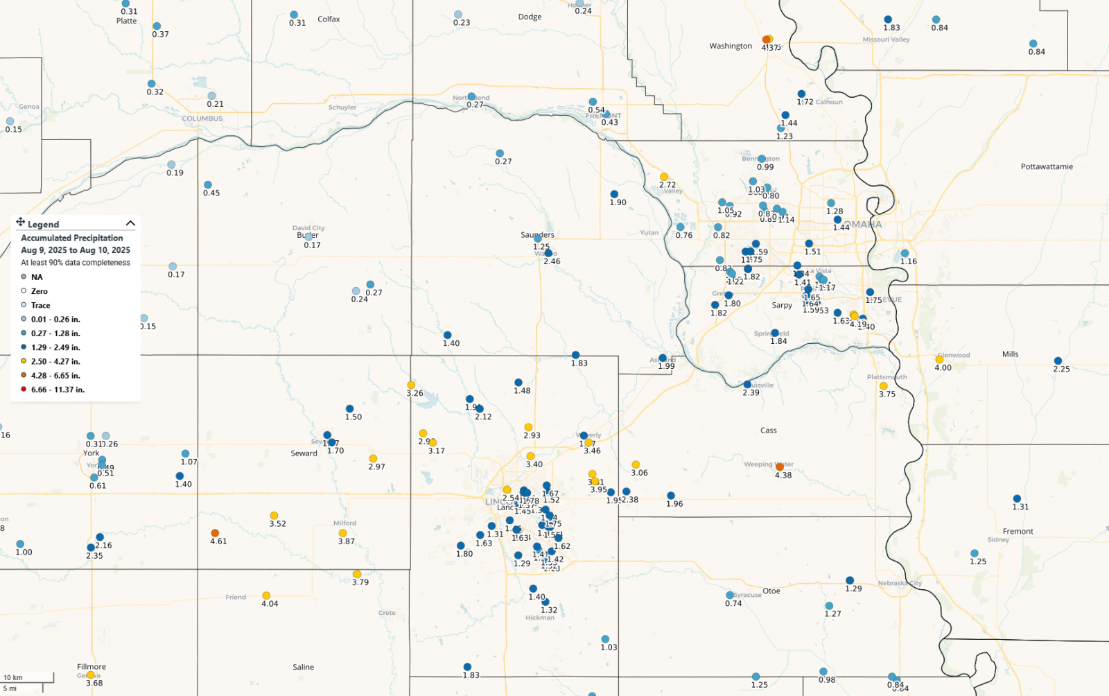 Cocorahs Rainfall Reports