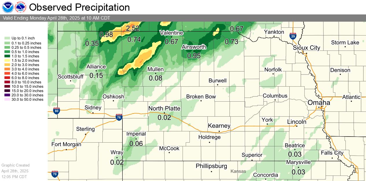 Previous 24 Hours of Precip